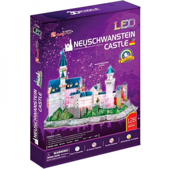 Puzzle 3D Castillo Neuschwanstein 128 Piezas