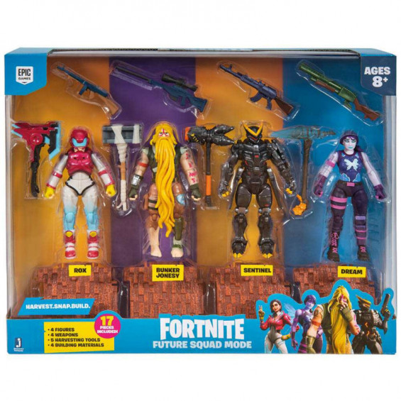 Fornite Pack 4 figuras Squad Mode Core