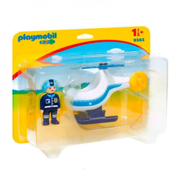 Playmobil 1.2.3 Helicóptero de Policía - 9383