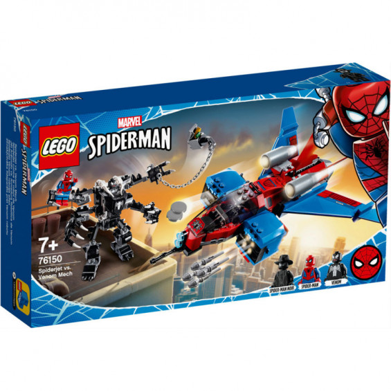 LEGO Marvel Súper Héroes Jet Arácnido Vs. Armarudra Robótica de Venom - 76150