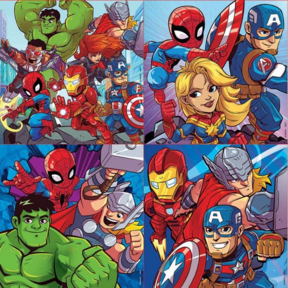 Puzzles Progresivos 12-16-20-25 Piezas Marvel Super Hero Adventures