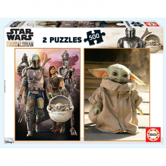 Puzzle 2 x 500 Piezas Baby Yoda