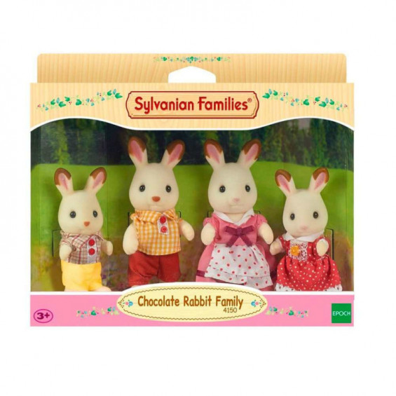 Más allá estoy feliz Tarjeta postal Sylvanian Families Conejos Chocolate