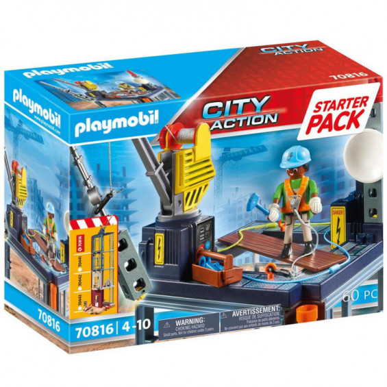Playmobil City Action Starter Pack Construcción con Grúa - 70816