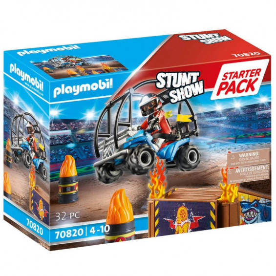 Playmobil Stunt Show Starter Pack Quad con Rampa de Fuego - 7820