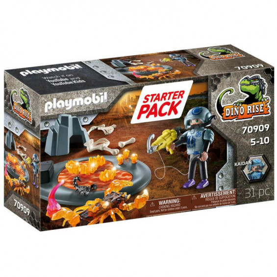 Playmobil Dino Rise Starter Pack Lucha Contra el Escorpión de Fuego - 70909