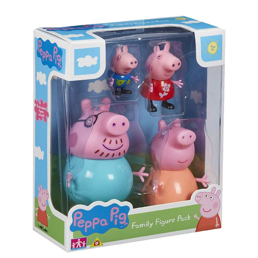 Adaptación Oscurecer Rendición Peppa Pig Familia Pig Pack 4 Figuras
