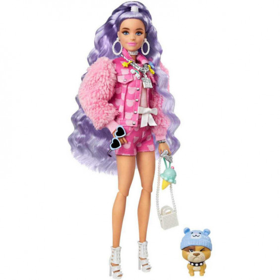 Barbie Extra Mille Pelo Púrpura