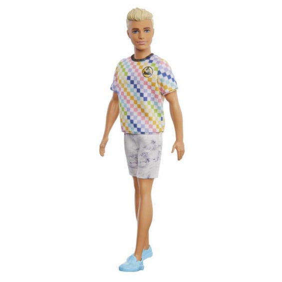 Barbie Fashionista Ken Rubio con Camiseta de Cuadros