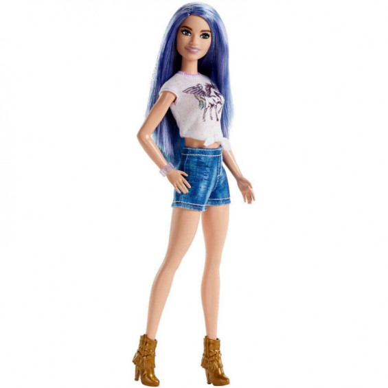Barbie Fashionista Pelo Morado Brillante