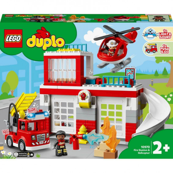 LEGO Duplo Parque de Bomberos y Helicóptero - 10970