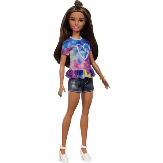 Barbie Fashionista Morena con Moño y Shorts