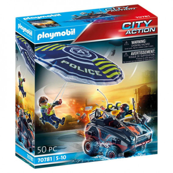 Playmobil City Action Policía Paracaídas Persecución - 70781