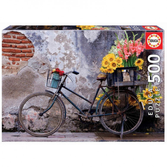 Puzzle 500 Piezas Bicicleta con Flores