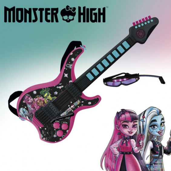 Monster High Guitarra Eléctrica Con Micrófono