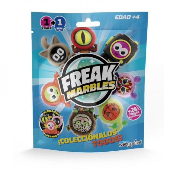 Freak Marbles Bolsa Sorpresa Canica + Skin Freak Marbles Varios Modelos