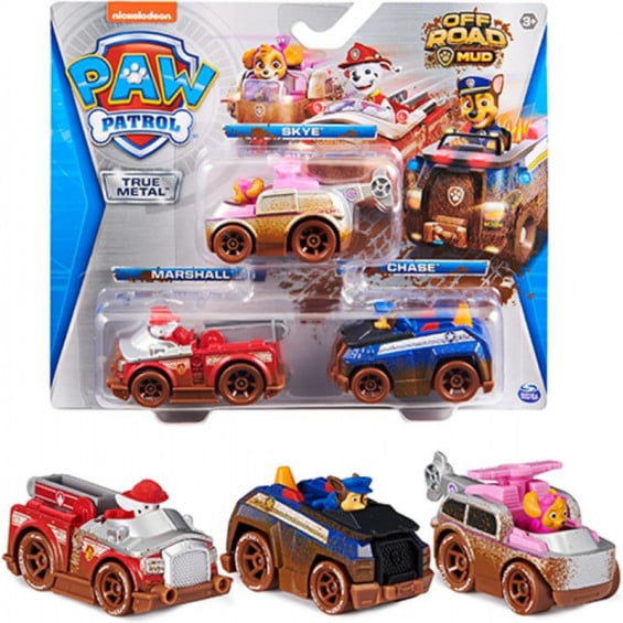 Paw Patrol True Metal Pack 3 Coches