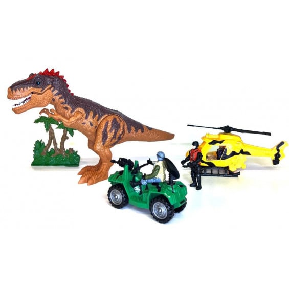 Vehículos con Dinosaurio T-REX y Accesorios