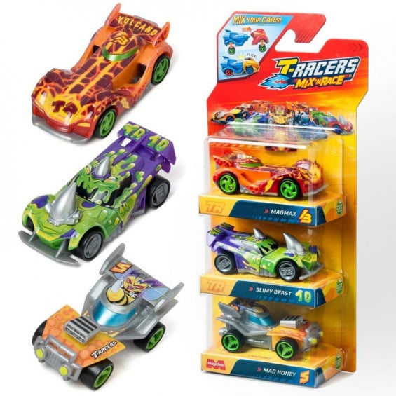 T-Racers Mix N Race Pack 3 Varios Modelos
