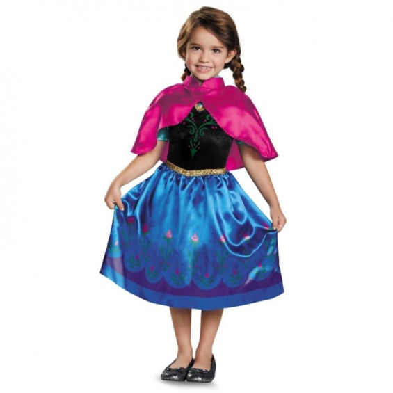 Disfraz Infantil Disney Princess Frozen Anna De Viaje Classic Talla 7-8 Años