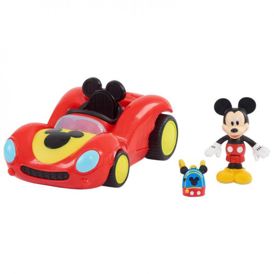 Mickey Figura Articulada Con Vehículo