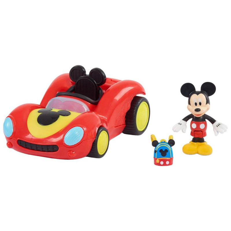 Mickey Mouse - Coche y Figura Mickey con mochila, Mickey Mouse