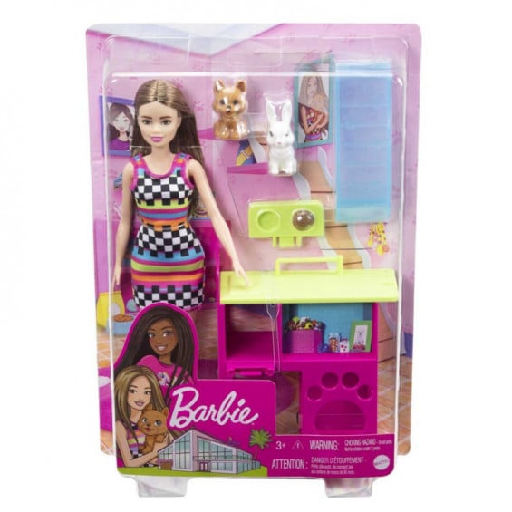 Barbie Muñeca Con Mascotas