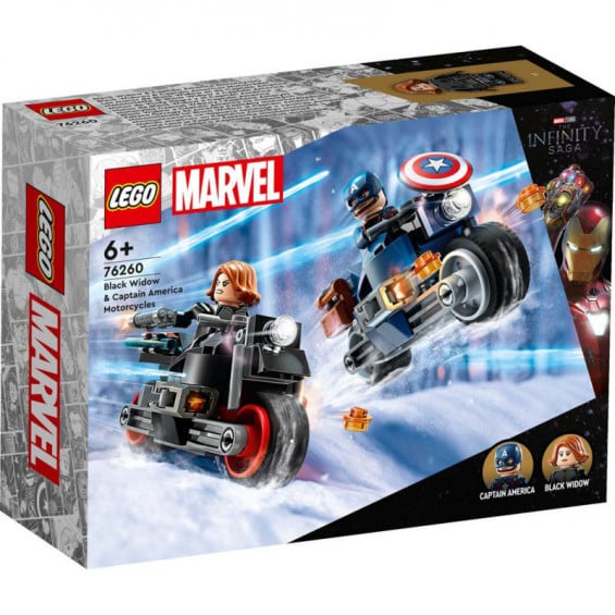 LEGO Súper Héroes Marvel Motos De Viuda negra Y El Capitán América - 76260
