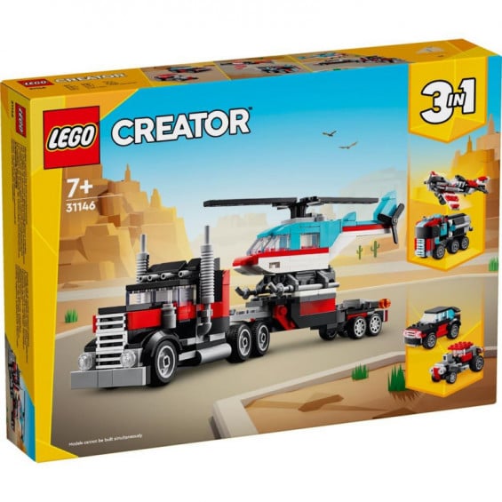 LEGO Creator Camión Plataforma Con Helicóptero - 31146