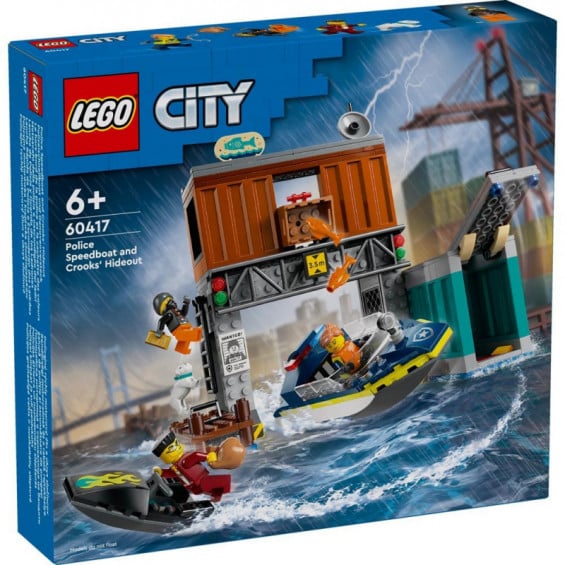 LEGO City Police Lancha De Policía Y Guarida De Los Ladrones - 60417