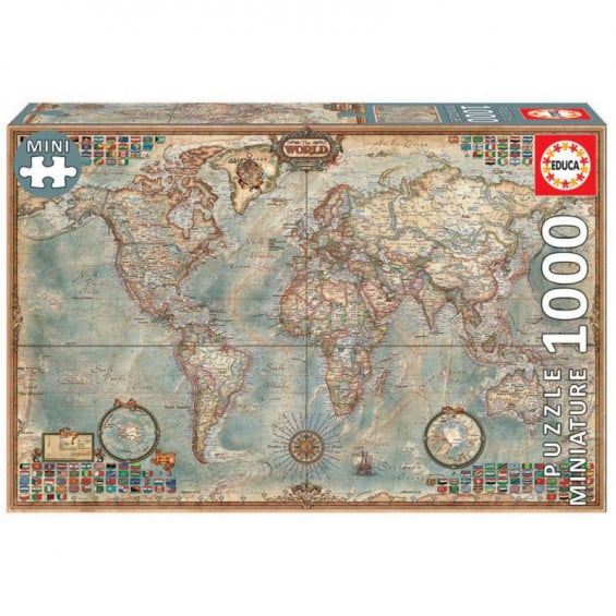 Puzzle 1000 Piezas Miniature El Mundo Mapa Político
