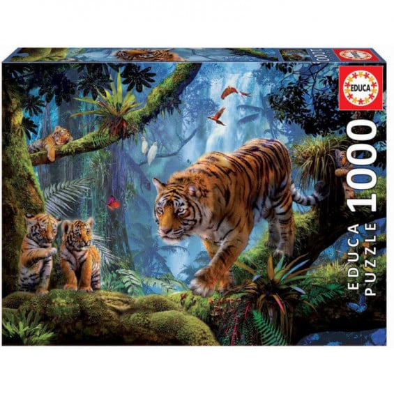Puzzle 1000 Piezas Tigres en el Árbol