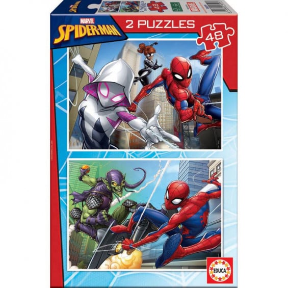 Puzzle 2 x 48 piezas SPIDER-MAN