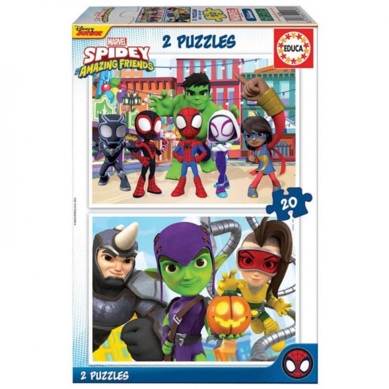 Puzzle 2 x 20 Piezas Spidey And His Amazing Friends