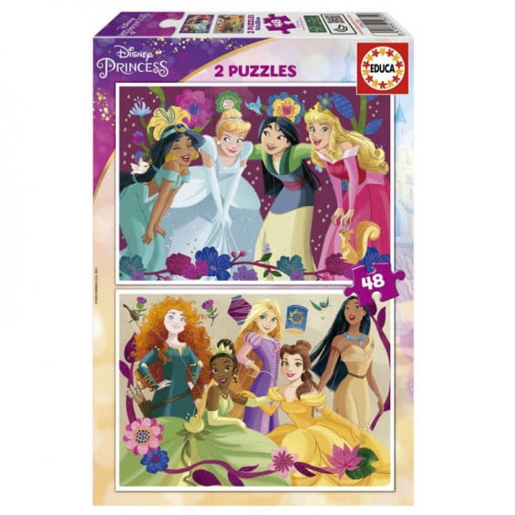 Puzzle 2 x 48 Piezas Disney Princess