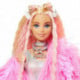 Barbie Extra con Pelo Rosado Chaqueta Rosada y Mascota