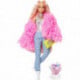 Barbie Extra con Pelo Rosado Chaqueta Rosada y Mascota