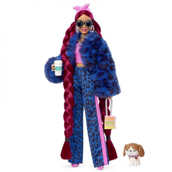 Barbie Fashionista Extra Chándal Leopardo Azul
