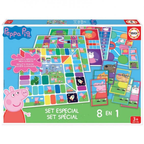 Educa Peppa Pig Educa Set Especial 8 en 1 Juegos Clásicos
