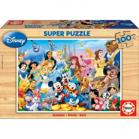 Puzzle Madera 100 Piezas El Maravilloso Mundo de Disney