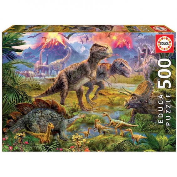 Puzzle 500 Piezas Encuentro de Dinosaurios