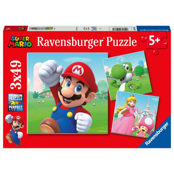 Ravensburger Puzzle 3 x 49 Piezas Super Mario