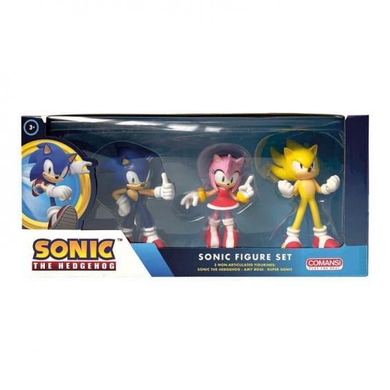Sonic Set Colección Súper Sonic 3 Figuras