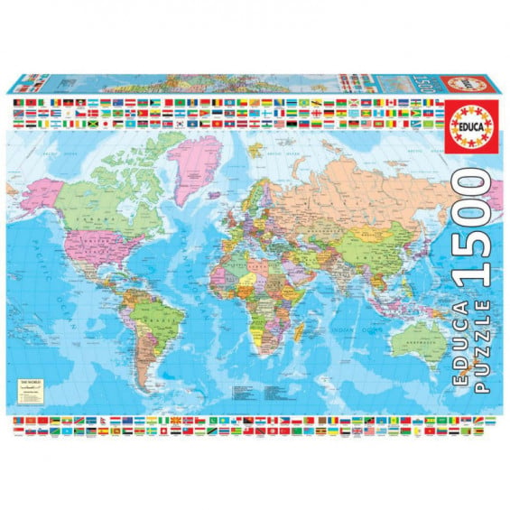 Puzzle 1500 Piezas Mapamundi Político