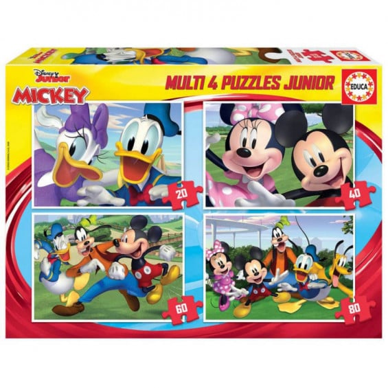 Puzzle Multi Junior 20-40-60-80 Piezas Mickey & Friends