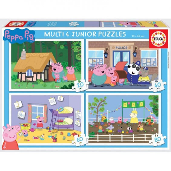 Puzzle Multi 20-40-60-80 Piezas Peppa Pig