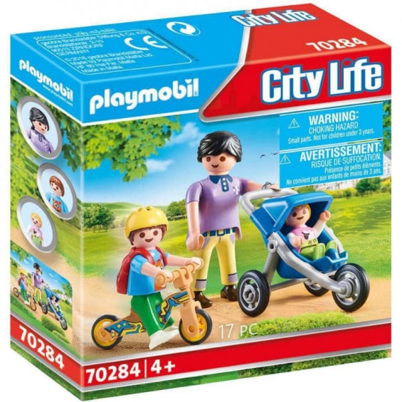 PLAYMOBIL City Life Mamá con Niños - 70284