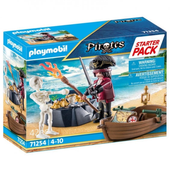 PLAYMOBIL Pirates Pirata con Bote de Remos Starter Pack - 71254