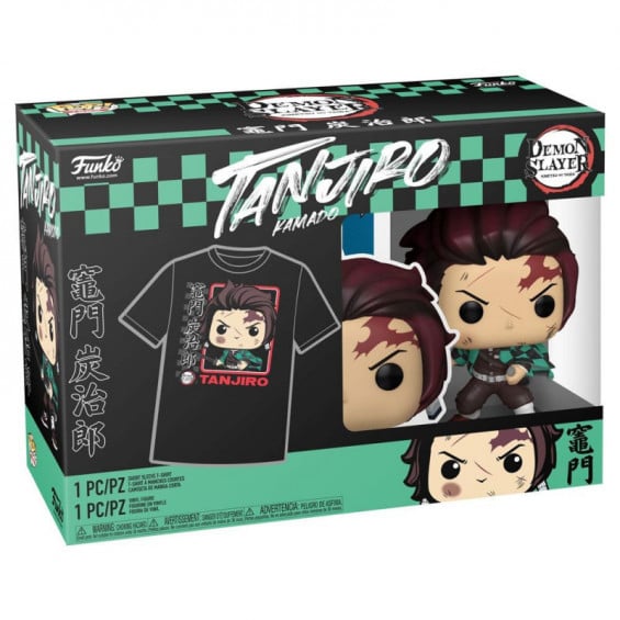 Funko Pop! & Tee Demon Slayer Pack Figura Tanjiro Kamado Con Camiseta Talla M