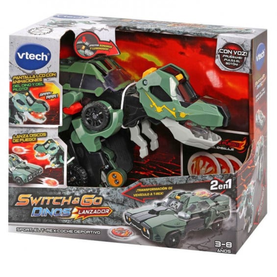 Vtech Switch & Go Dinos Sport El T-Rex Coche Deportivo